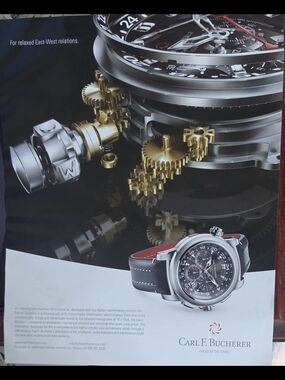 Carl F. Bucherer Silver and Gold Watch Gears Photography Print